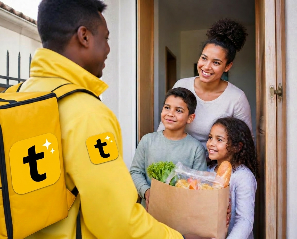 Family receiving Tolta delivery